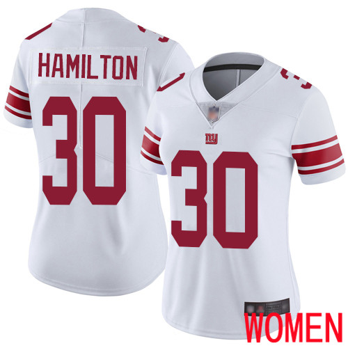 Women New York Giants #30 Antonio Hamilton White Vapor Untouchable Limited Player Football NFL Jersey->youth nfl jersey->Youth Jersey